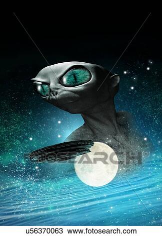 Stock Image - Alien, illustration.. Fotosearch