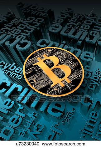 Stock Image - Bitcoin symbol, illustration.. Fotosearch