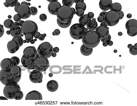 Stock Photo - Black spheres, illustration.. Fotosearch