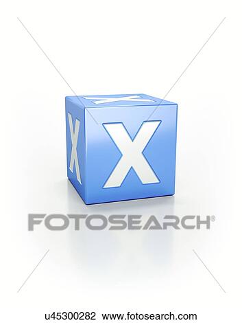 Blue cube with letter X. View Large Photo Image Stock Image - Blue cube with letter X.. Fotosearch