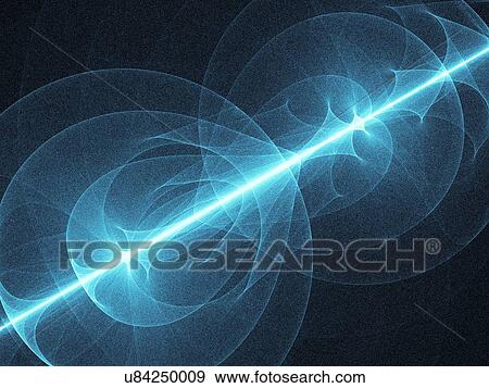 Stock Photo - Blue light pattern, artwork.. Fotosearch