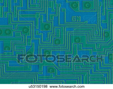 Stock Photo - Coloured scanning electron micrograph (SEM) of Computer chip (microchip, microprocessor, integrated circuit) surface. Microchips are solid-state silicon semiconductor components that can process large amounts of data. They are the central part of.... Fotosearch
