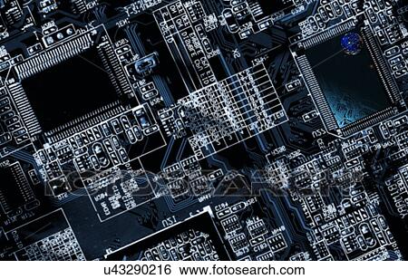 Computer circuit board and microchip. View Large Photo Image Stock Photograph - Computer circuit board and microchip.. Fotosearch