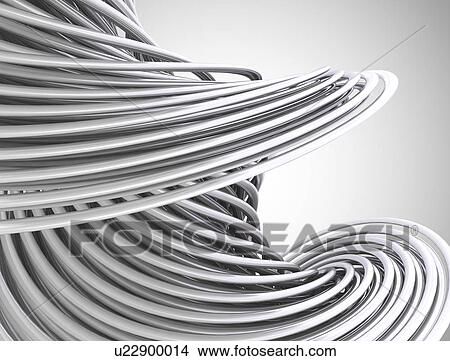 Picture - Curved lines, illustration.. Fotosearch