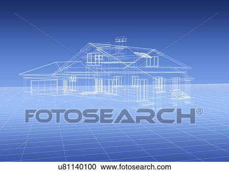 Stock Image - Design for a house. Fotosearch