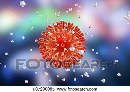 Stock Photography - Destruction of Human Immunodeficiency Virus (HIV) by nanoparticles, computer illustration. Conceptual image for HIV-infection and AIDS treatment and prevention.. Fotosearch