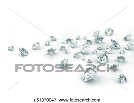 Stock Photo - Diamonds against white background.. Fotosearch