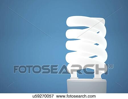 Energy saving lightbulb against a blue background. View Large Photo Image Stock Photo - Energy saving lightbulb against a blue background.. Fotosearch