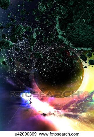Futuristic planet, illustration. View Large Photo Image Stock Photo - Futuristic planet, illustration.. Fotosearch