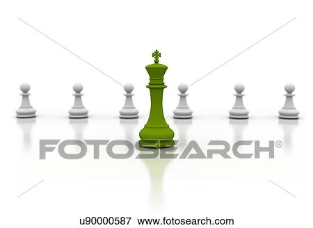 Green chess piece and pawns against a white background. View Large Photo Image Stock Photo - Green chess piece and pawns against a white background.. Fotosearch