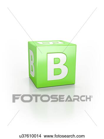 Green cube with the letter B View Large Photo Image Picture - Green cube with the letter B. Fotosearch