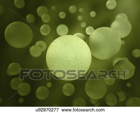 Stock Photo - Green spheres, illustration.. Fotosearch