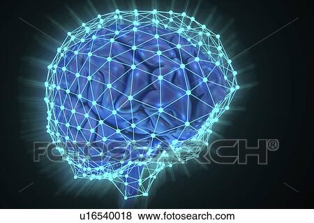 Stock Photo - Human brain network, illustration.. Fotosearch