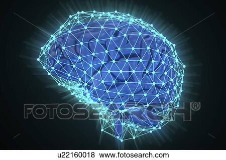 Stock Photo - Human brain network, illustration.. Fotosearch