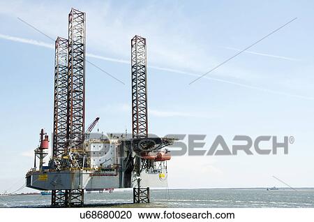 Stock Image - Offshore oil rig.. Fotosearch