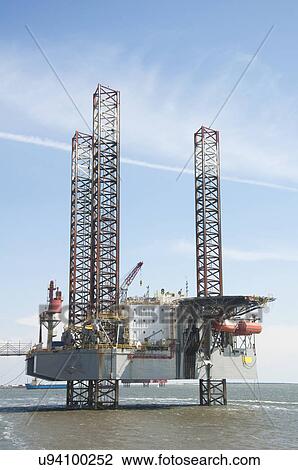 Stock Image - Offshore oil rig.. Fotosearch