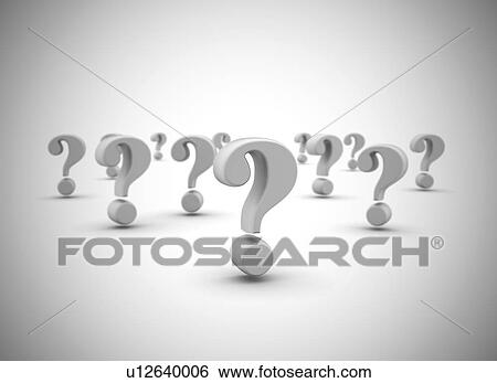 Stock Photograph - Question marks, illustration.. Fotosearch