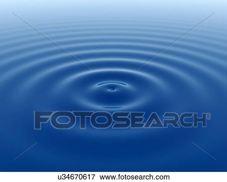 Stock Photo - Ripples on water surface, illustration.. Fotosearch