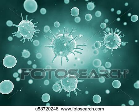 Stock Photograph - Viruses, illustration.. Fotosearch