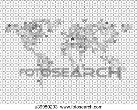 Stock Image - World map, illustration.. Fotosearch