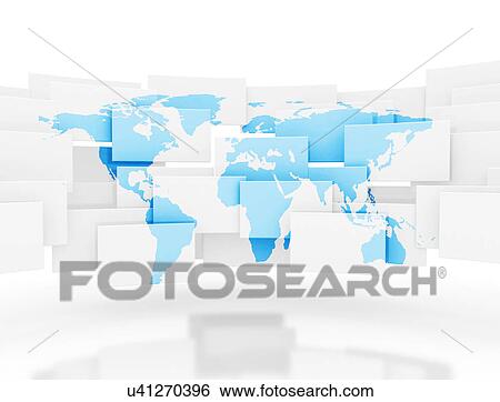 World map, illustration. View Large Photo Image Stock Photograph - World map, illustration.. Fotosearch