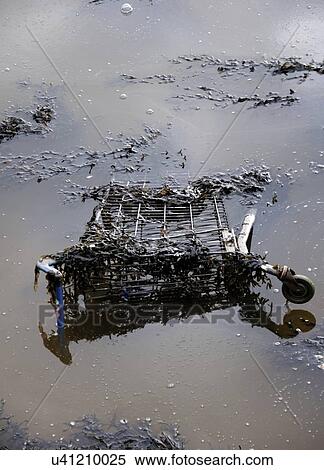 Stock Photography - Abandoned shopping trolley. Fotosearch