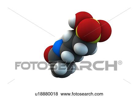 Stock Photo - Acamprosate alcoholism treatment drug molecule. Fotosearch
