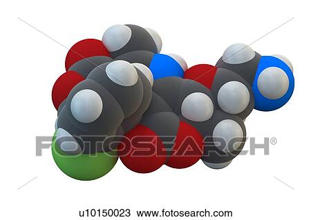 Stock Image - Amlodipine hypertension drug molecule. Fotosearch