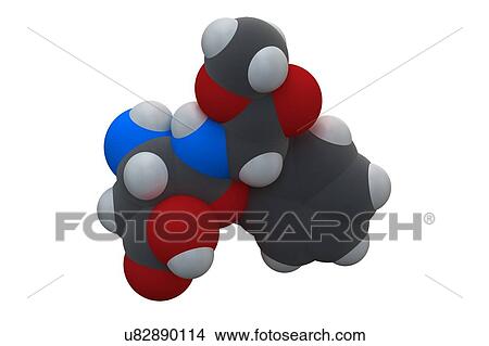Picture - Aspartame artificial sweetener molecule. Fotosearch