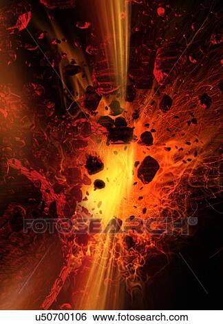 Asteroids in outer space View Large Photo Image Stock Photograph - Asteroids in outer space. Fotosearch