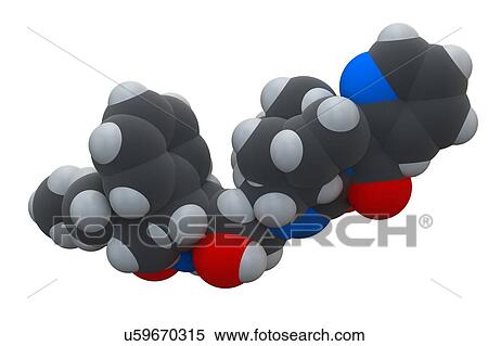 Stock Photography - Atazanavir HIV drug molecule. Fotosearch
