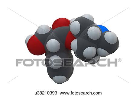 Stock Image - Atropine drug molecule. Fotosearch