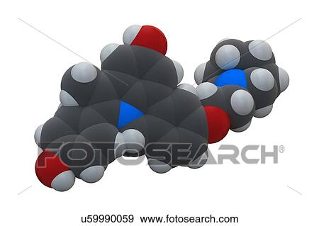 Stock Photo - Bazedoxifene drug molecule. Fotosearch