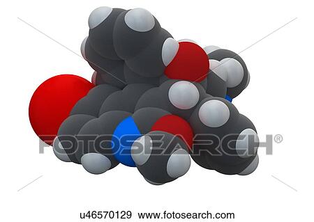 Stock Photo - Bedaquiline tuberculosis drug molecule. Fotosearch