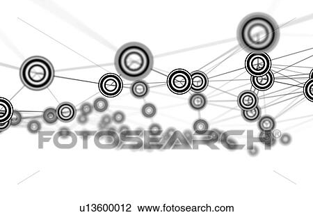 Stock Image - Black and white circles. Fotosearch