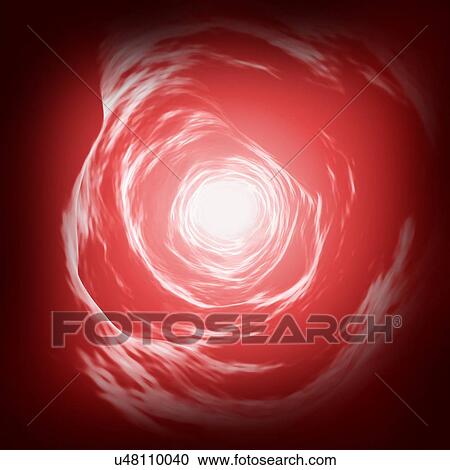 Stock Image - Blood vessel lumen, illustration. Fotosearch