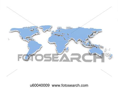 Blue world map View Large Photo Image Stock Photo - Blue world map. Fotosearch