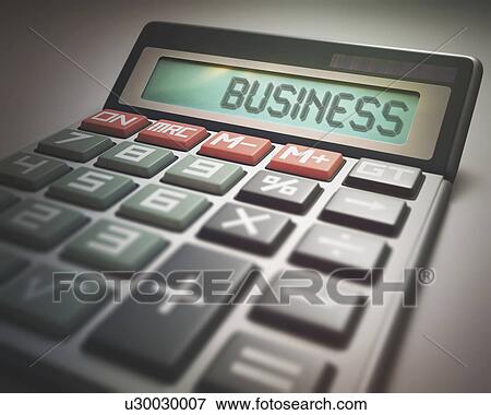 Stock Photo - Calculator with business. Fotosearch