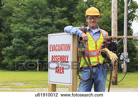 Stock Image - Communications engineer at work. Fotosearch
