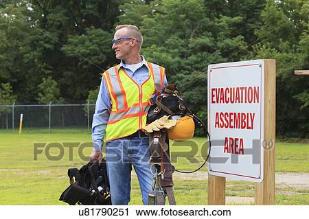 Stock Image - Communications engineer at work. Fotosearch