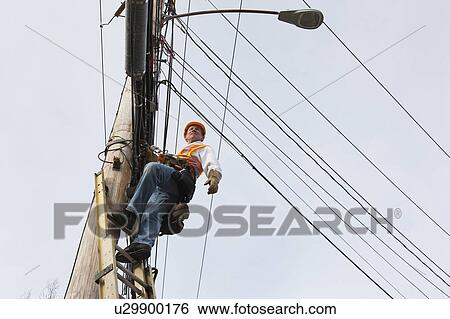 Communications worker View Large Photo Image Stock Photograph - Communications worker. Fotosearch