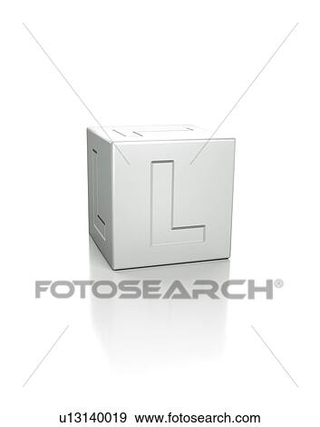 Stock Photo - Cube with the letter L embossed.. Fotosearch