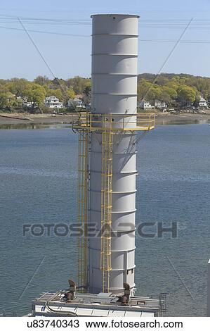Stock Image - Electric cogeneration power plant. Fotosearch