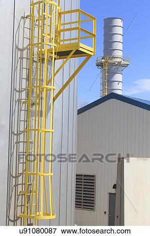 Stock Photo - Electric cogeneration power plant. Fotosearch