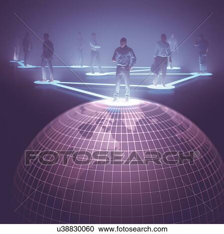 Stock Image - Global business. Fotosearch