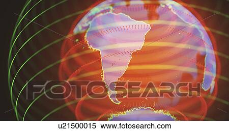 Stock Photography - Globe with lines. Fotosearch