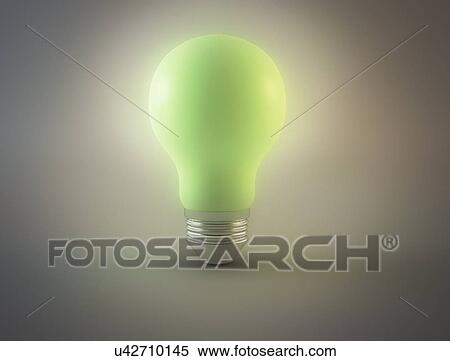Green light bulb View Large Photo Image Stock Photography - Green light bulb. Fotosearch
