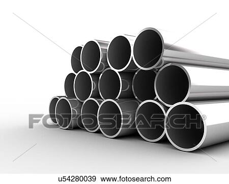 Stock Photo - Metal tubes. Fotosearch