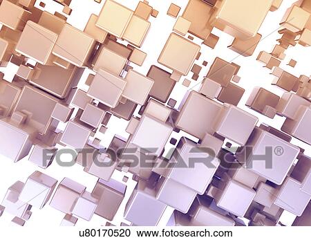 Stock Image - Pink cubes. Fotosearch