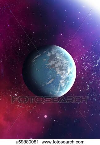 Planet in outer space View Large Photo Image Stock Image - Planet in outer space. Fotosearch